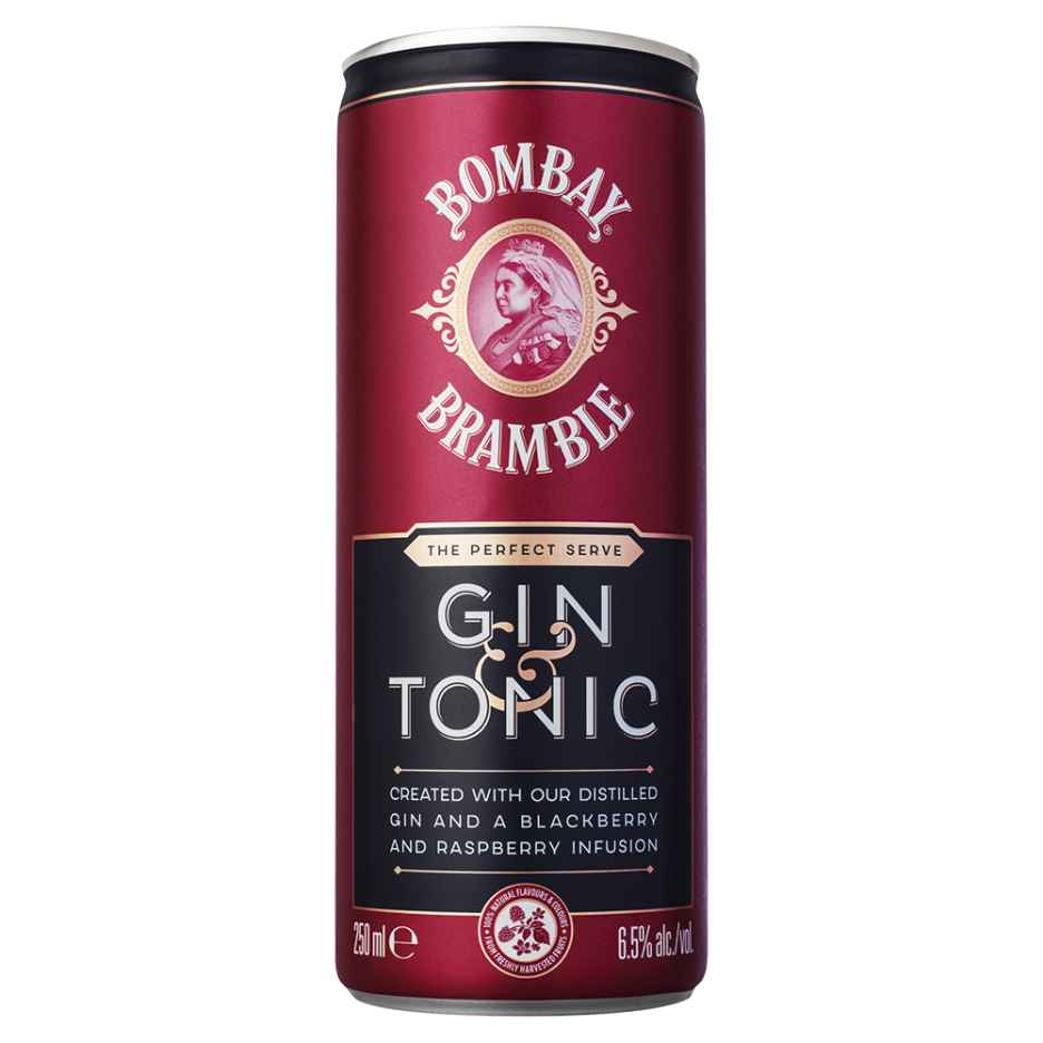 Bombay Sapphire Bramble Gin and Tonic Premix 250ml Can