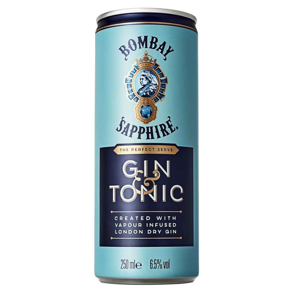 Bombay Sapphire Gin and Tonic Premix 250ml Can