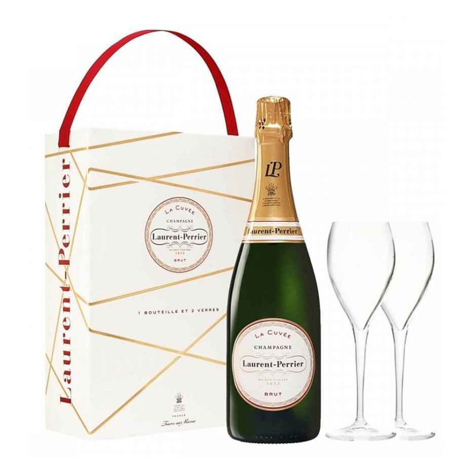 Champagne Laurent Perrier La Cuvée 75cl Gift Set