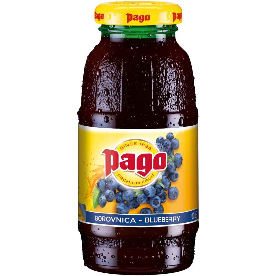 Pago Blueberry Juice 12x 200ml