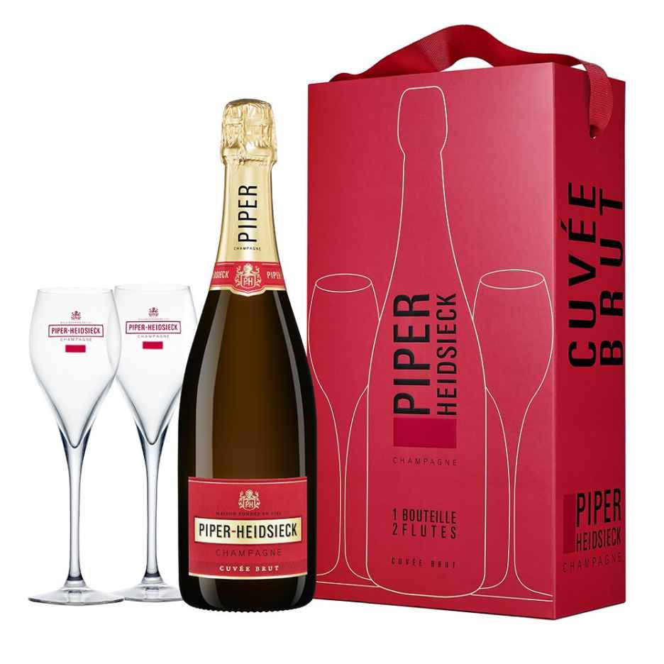 Piper Heidsieck Brut Champagne 75cl Gift Set
