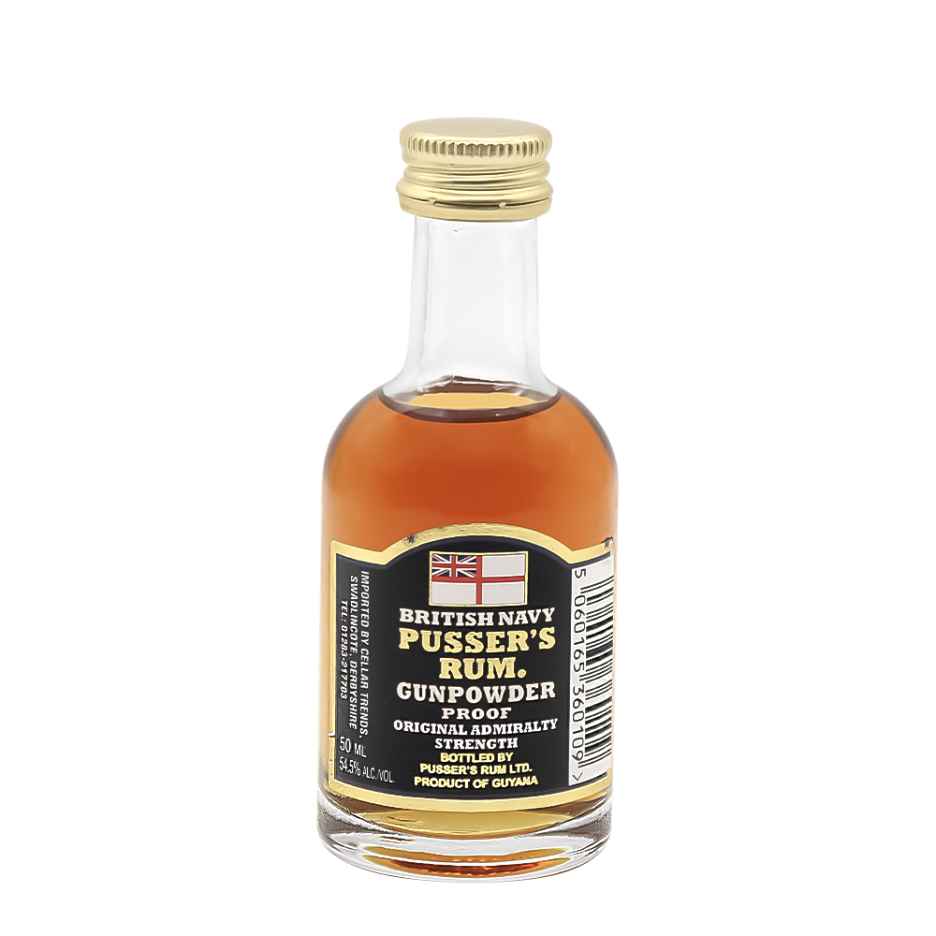Pussers Gunpowder Proof Black Label Rum 5cl Miniature