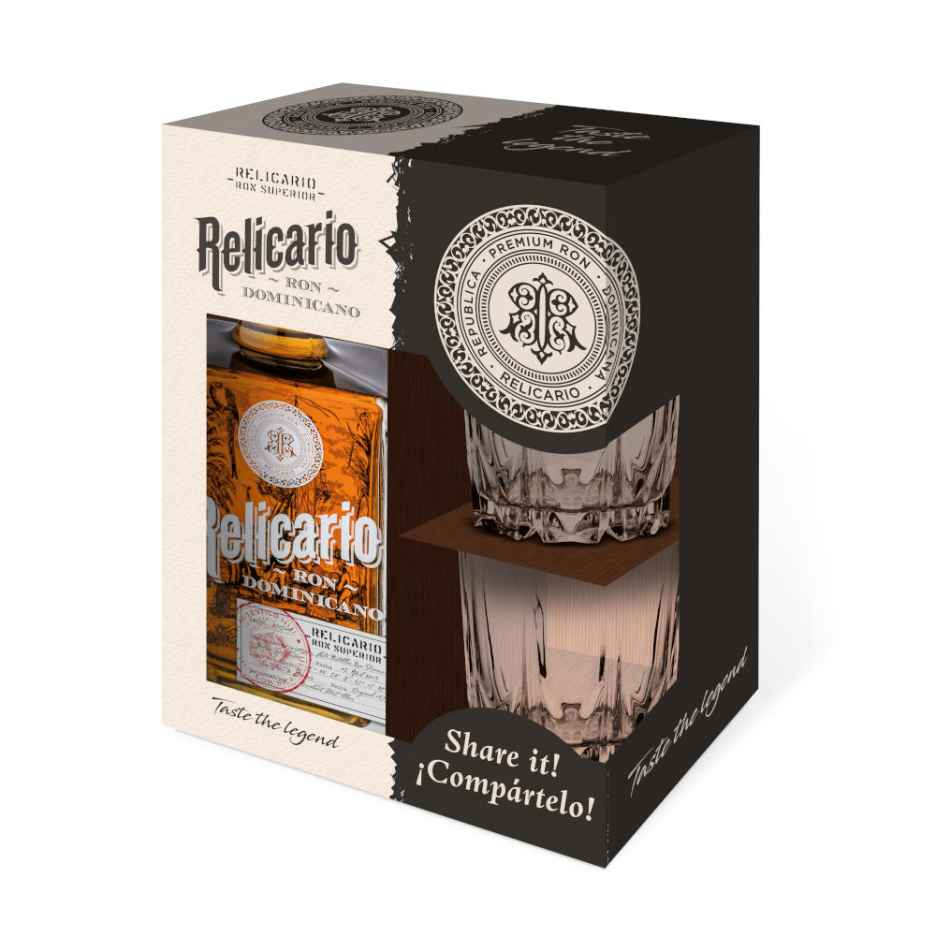 Relicario Ron Dominicano Rum 70cl Gift Pack