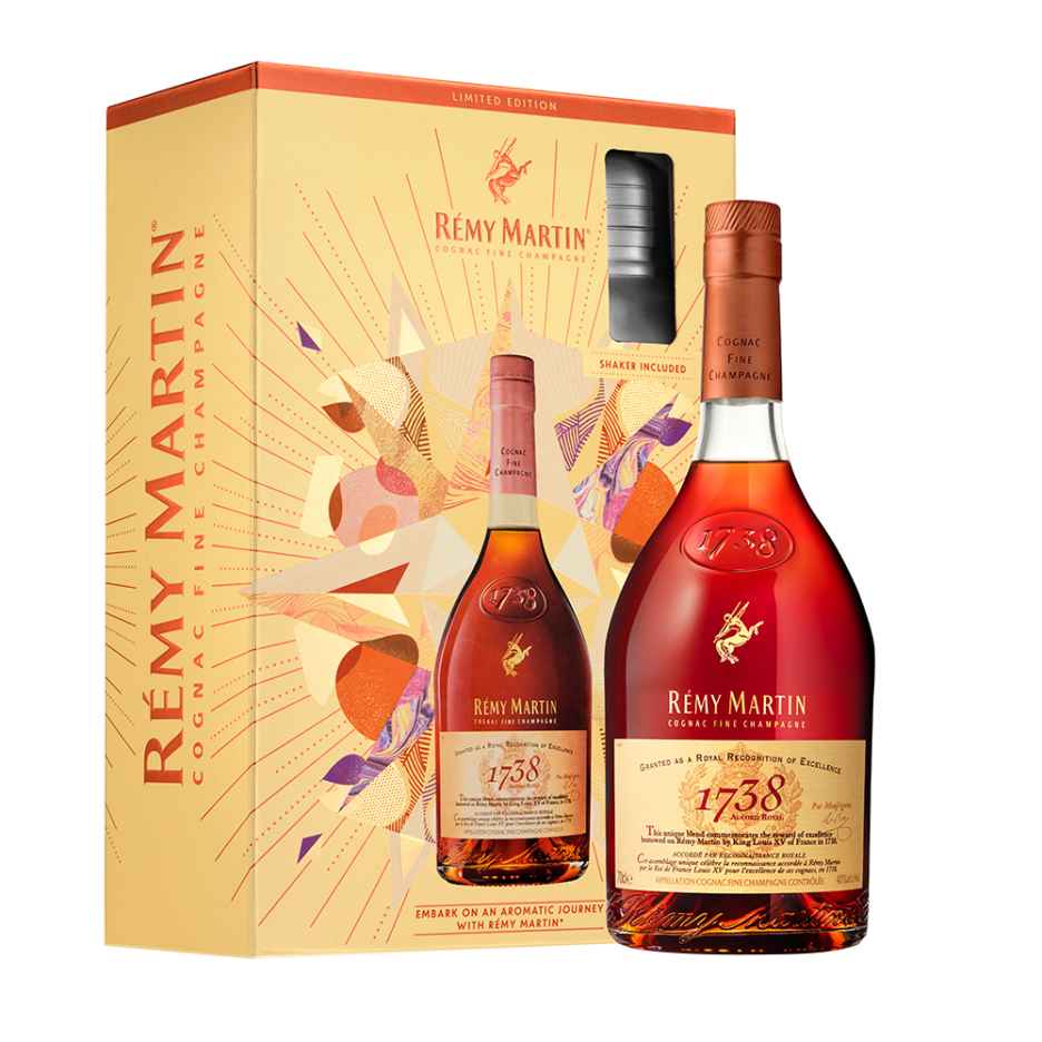 Remy Martin 1738 Accord Royal Cognac 70cl Shaker Gift Pack