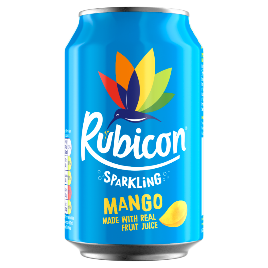 Rubicon Sparkling Mango Soft Drink 24x 330ml