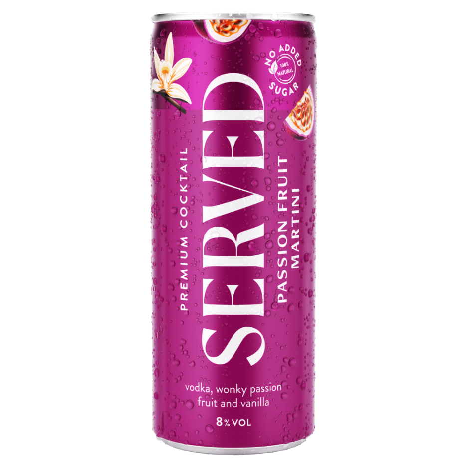 Served Passion Fruit Martini 250ml