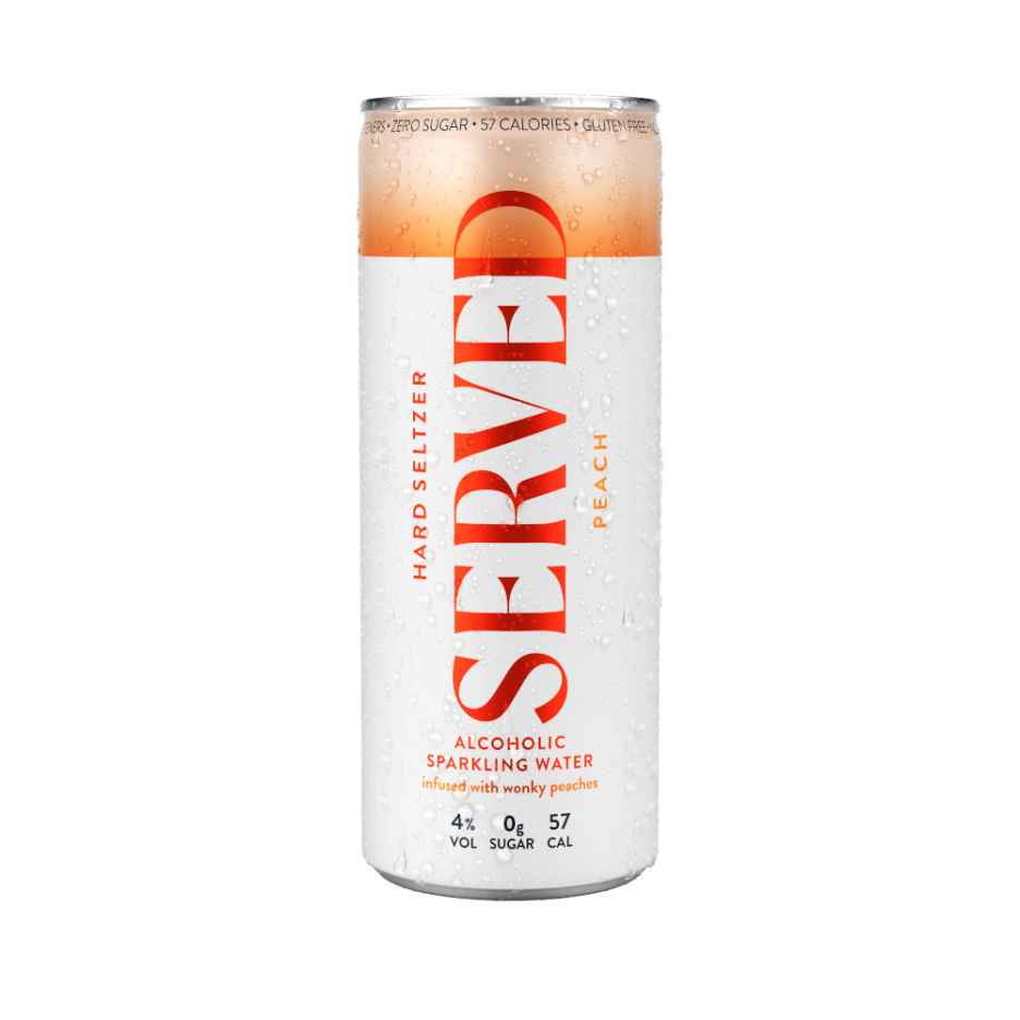 Served Peach Hard Seltzer 250ml