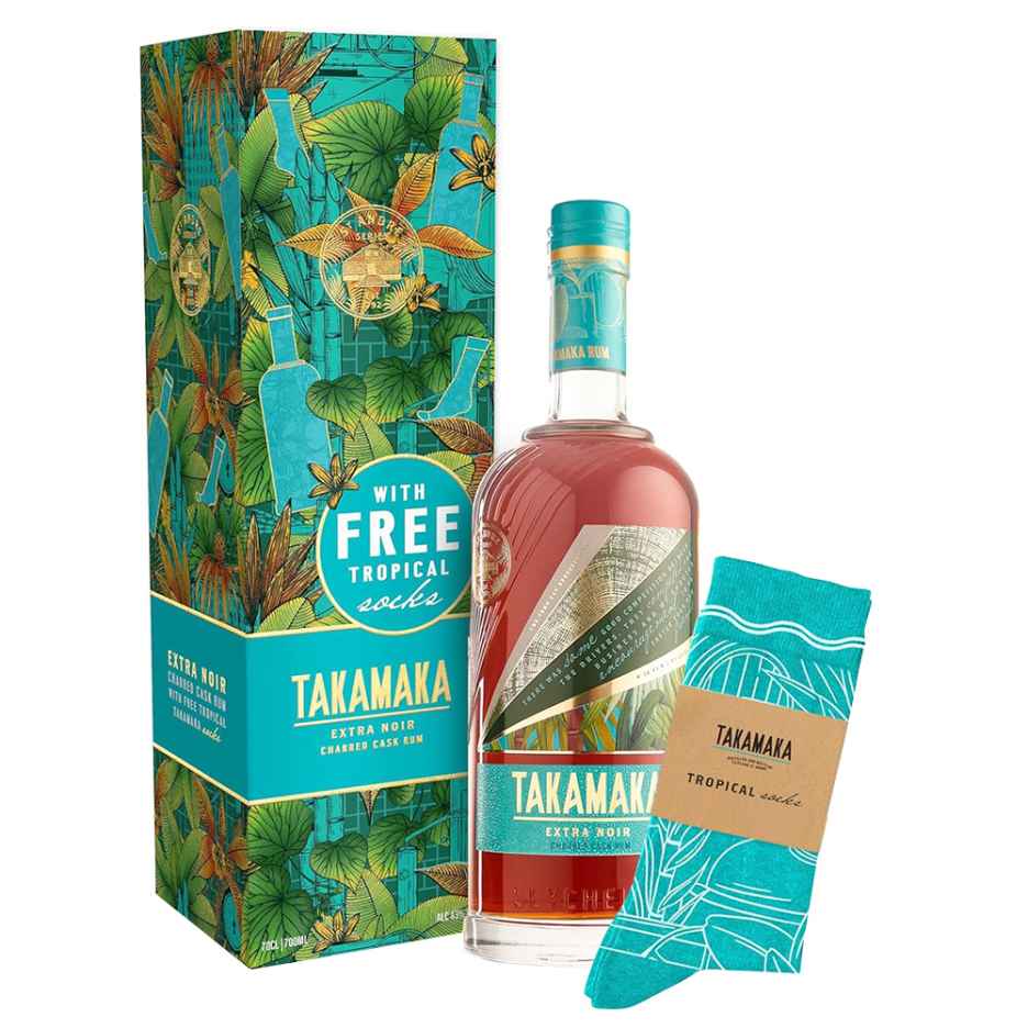 Takamaka Extra Noir Rum 70cl Gift Set