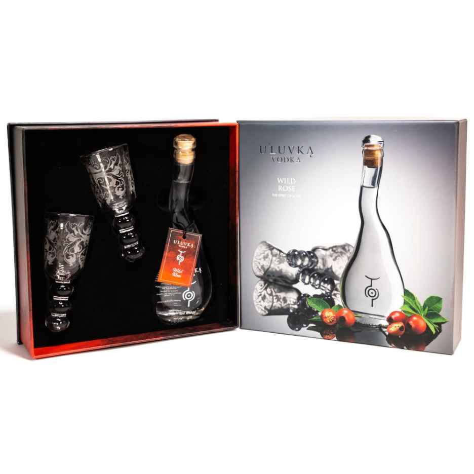 U'Luvka Wild Rose Vodka 10cl Spirit of Pleasure Gift Pack