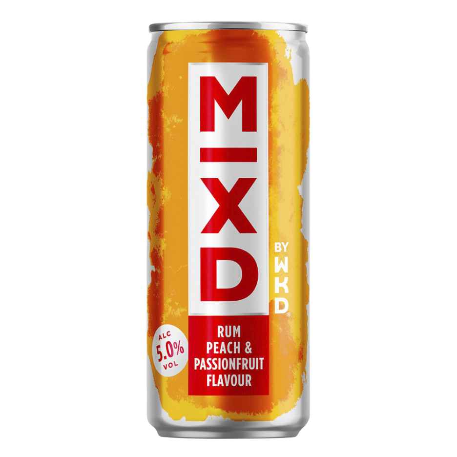 WKD Mixd Peach Passion Fruit & Rum Premix 250ml